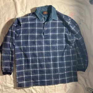 Faded Glory Blue Plaid Men's Shirt